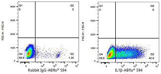 Flow CytoMetry - ABflo® 594 Rabbit anti-Human IL-1β mAb (A24245)